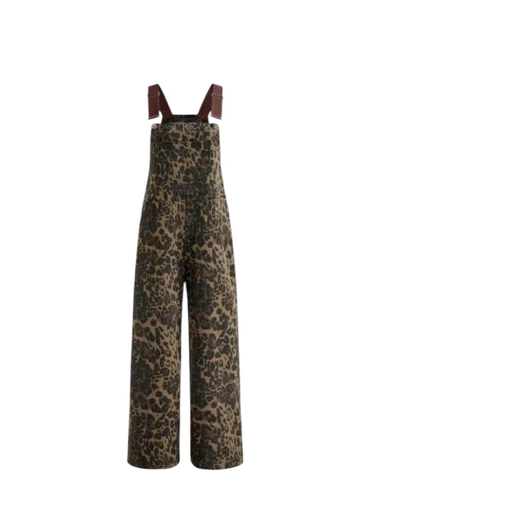 NWT- Leopard overalls